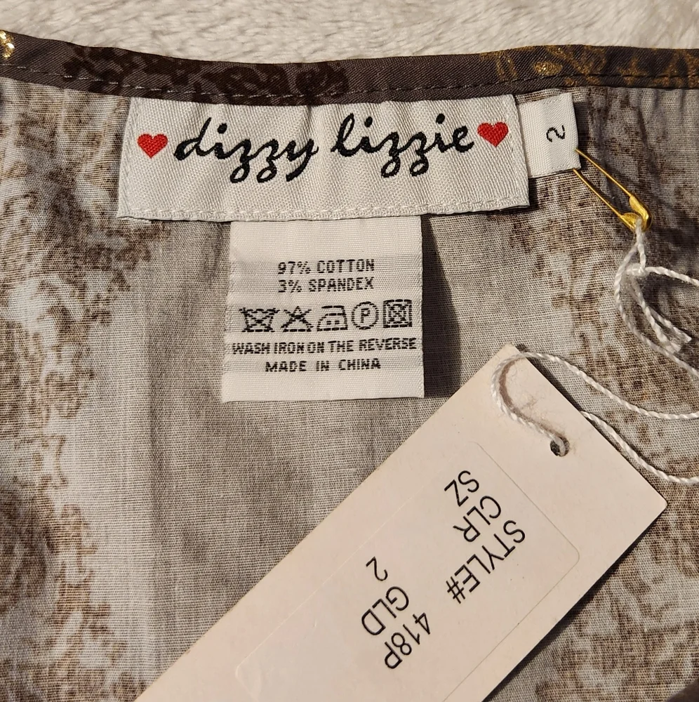 NWT VINTAGE Dizzy Lizzie Skirt, Size 2 - Picture 5 of 7